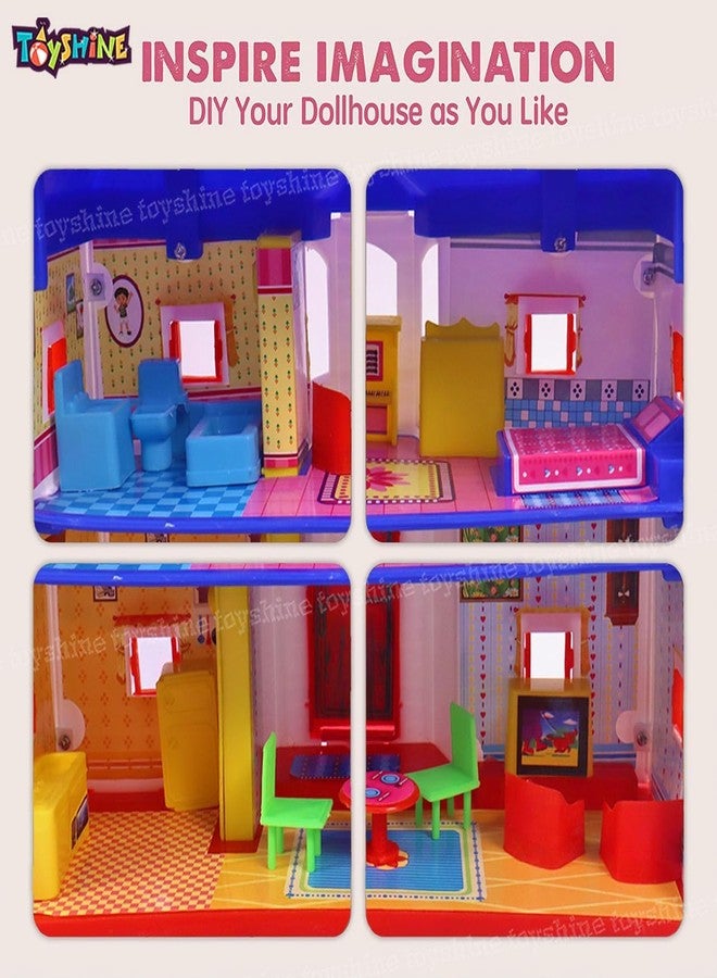 توي شاين بيت الدمى "ماري هوم سويت دريم" من توي شاين، يمكنك تركيبه بنفسك، مع حجرتين وإكسسوارات أثاث. - Image 2